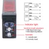 Twidec/ 0-2M Adjustable Indoor Wall Mounted Photoelectric Beam Sensor NPN