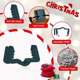 Christmas Light Hanger Clips, Fascia Board Clips, Deck Banister Light Clips, Plastic Holiday Light Clips for Christmas Fascia Board Roof Gutter Fence Eave Decoration, Green (100 PCS, 7/8")