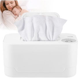 Calentador de Toallitas Húmedas para Bebés, Termostato Dispensador de Toallitas Humedas Portátil con Led Pantalla Digital Y Ajuste de Temperatura para Viajes, Familiares, Mascarilla Facial (M)