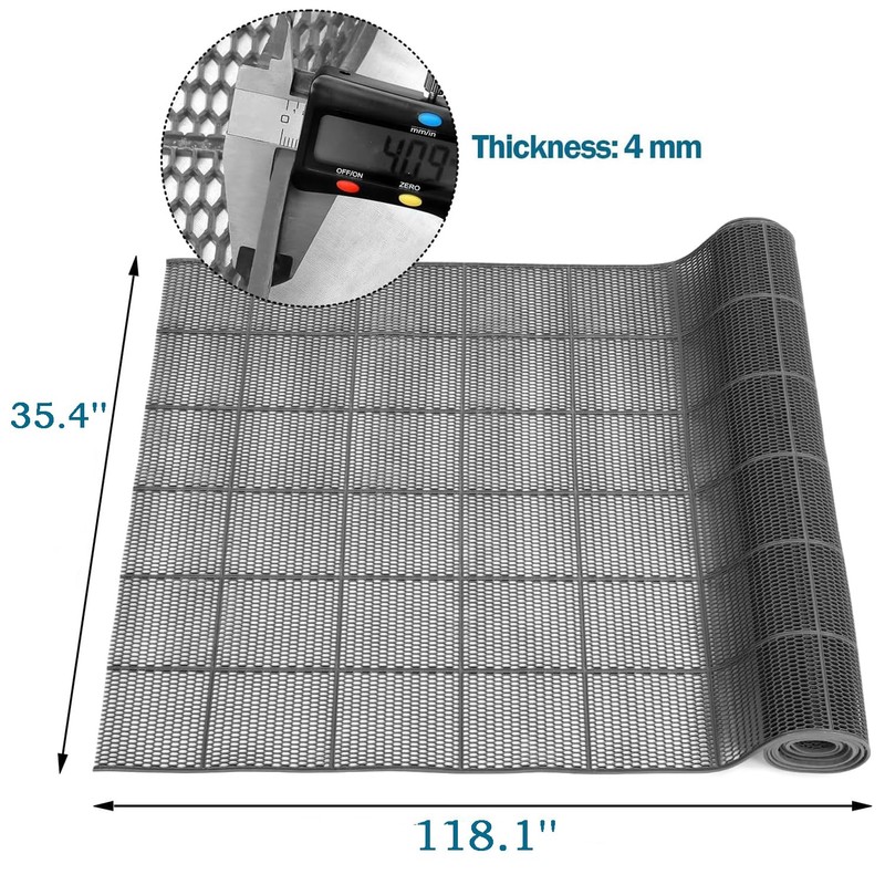 tonchean 3X10 Ft PVC Drainage Pool Mat for Deck Non-Slip