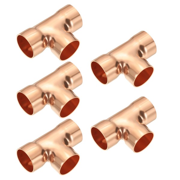 YOKIVE 10 Pcs Copper Tee Fitting, Pressure Pipe Fitting C