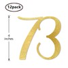 Gold Glitter 73rd Birthday Centerpiece Sticks, 12-Pack Number 73 Table