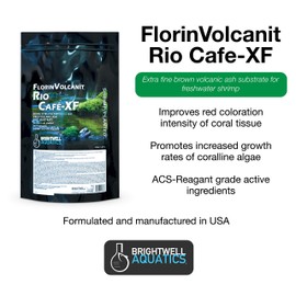Brightwell Aquatics FlorinVolcanit Rio Cafe-XF - Extra Fine Brown Volcanic Ash Substrate for Freshwater Shrimp, 2lbs