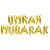 Umrah Mubarak Foil Letter Balloons - 16" Metallic Gold