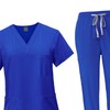 LOVIVER Female Scrub Set Nurse Workwear V Neckline Professional Machine