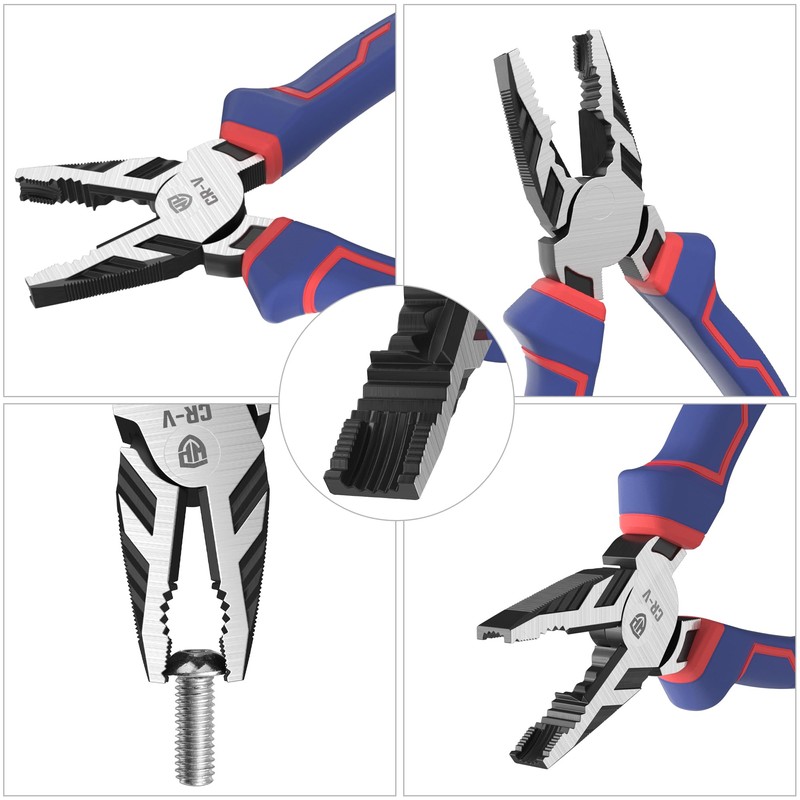 WORKPRO 8" Linesman PRO Screw Extractor Pliers(Combination Pliers) with Unique