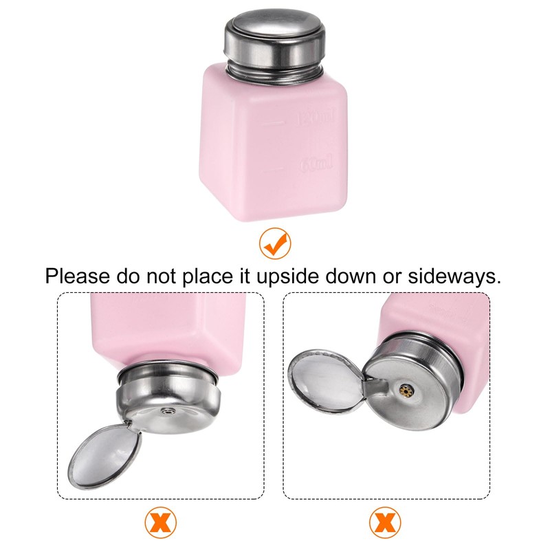 HARFINGTON 3pcs Solvent Alcohol Dispensers 120ml(4oz) Push Down Liquid Dispenser