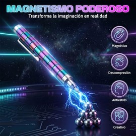 2PCS Bolgrafo de Juguete Multifuncional, Pluma de Escritura Imn deformable Multifuncional, Bolgrafo de Metal, Regalo para Nios o Amigos               