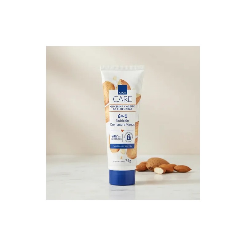 Avon Care Crema P/manos Glicerina Y Aceite De Almendras 75g