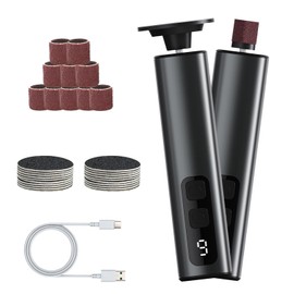 Electric Callus Remover, 2-in-1 Electric Callus Remover with 9 Adjustable Speeds, SOARFLY Callus Remover for Dead Hard Skin, Callus Removal, Foot to Foot, Hand Care (Black)