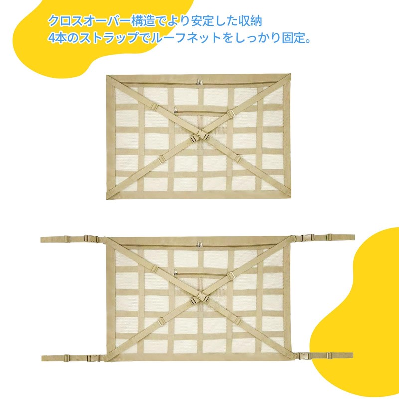 Car Ceiling Storage Net, Car Storage, Ceiling, Drop Prevention, Double