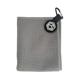 FAR&STRAIGHT F&S Magnetic Golf Towel with Detachable Design – Microfiber Leather, Strong Magnet – Quick Attach to Clubs, Carts, and Wedges (Grey)