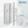 Pocket Door Hardware Mortise Lock with Pull, Privacy Recessed Handle