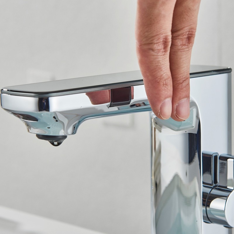 mvmhome Smart Sensor Bathroom Sink Faucet Digital Display Screen Basin