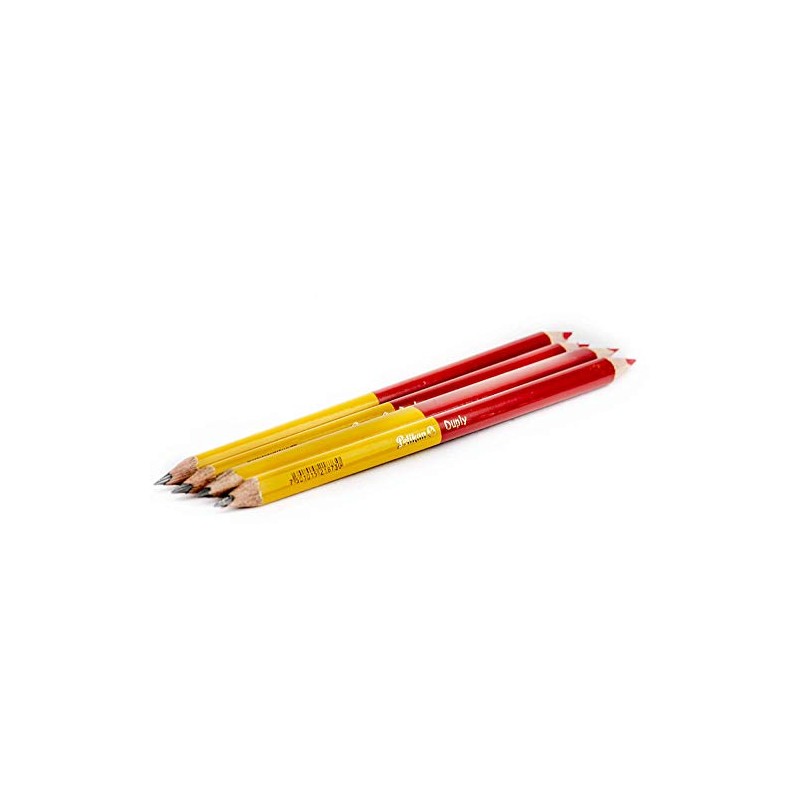Pelikan 4 lápices Duply Grafito y Color Rojo Ideal para