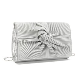 Miss Lulu Women's Clutch Bag, Siler, Fashion
