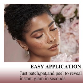 10PCS Glitter Freckles - Brown - Face Glitter Makeup Speckles- Cute Glitter Makeup Accessories for Women - Glow Up Makeup Patches Cosmetic Glitter for Face