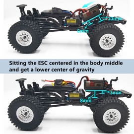 MORLORDY RC Aluminum Alloy ESC Mount Receiver Preposition Tray for 1/24 RC Crawler Car SCX24 Upgrades AXI00001 AXI90081 AXI00004 Accessories