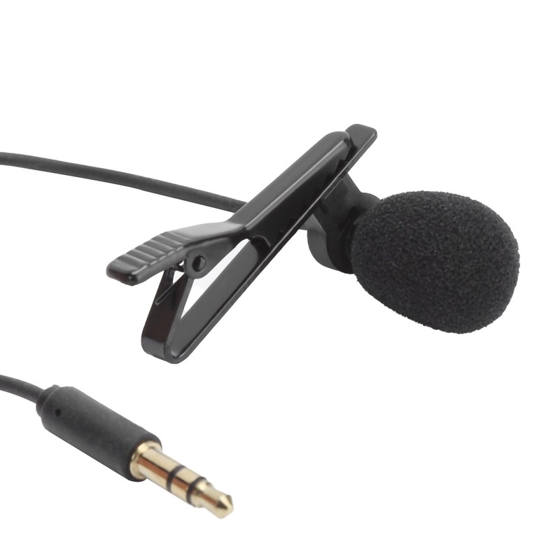 3.5mm Lavalier Lapel Microphone Clip on Hands Free Microphone for