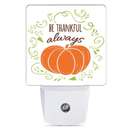 Jopowide Thanksgiving Pumpkin Dusk to Dawn Night Light, Auto Sensor Lamp Home Indoor Stairway Kitchen Corridor, Night Lights Plug into Wall Decor, Boys Girls Women Men Room Gifts