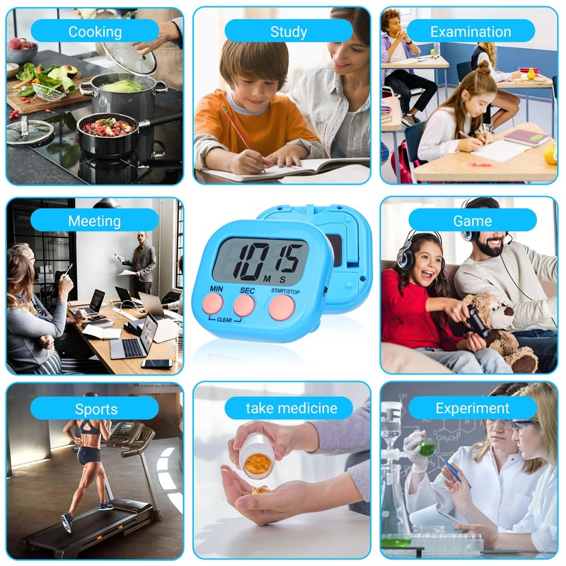 6 Packs Magnetic Kitchen Digital Timers Classroom Stopwatch Timer 6
