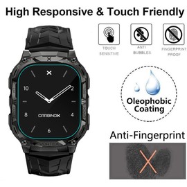 Futanwei [5 Pack] for CARBINOX VORTEX Smart Watch Screen Protector 1.96", PET Film [Case Friendly] [HD Transparency] [Anti-Fingerprint] [Anti-Scratch] Designed for CARBINOX VORTEX Screen Protector