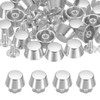 PATIKIL 12mm スクリューバックリベットスタッド 25セットのパースハンドバッグフィートラウンド平ネイルヘッド平ヘッドスタッドリベットスパいクレザークラフト用DIYレザーラゲッジカラーベルトシューズ シルバートーン