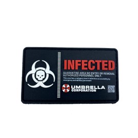 Umbrella Corporation Infected Morale Patch PVC Airsoft Paintball Velcro Emblem Patch Badge