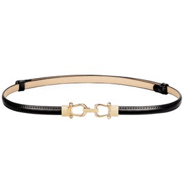 EsengNoyi Women's Thin Skirt, Suit Belt, Casual, Leather, Business, Genuine Leather, Belt, Present, Stylish, Everyday, Popular, Wedding, Waistmark, Birthday, Anniversary, Black