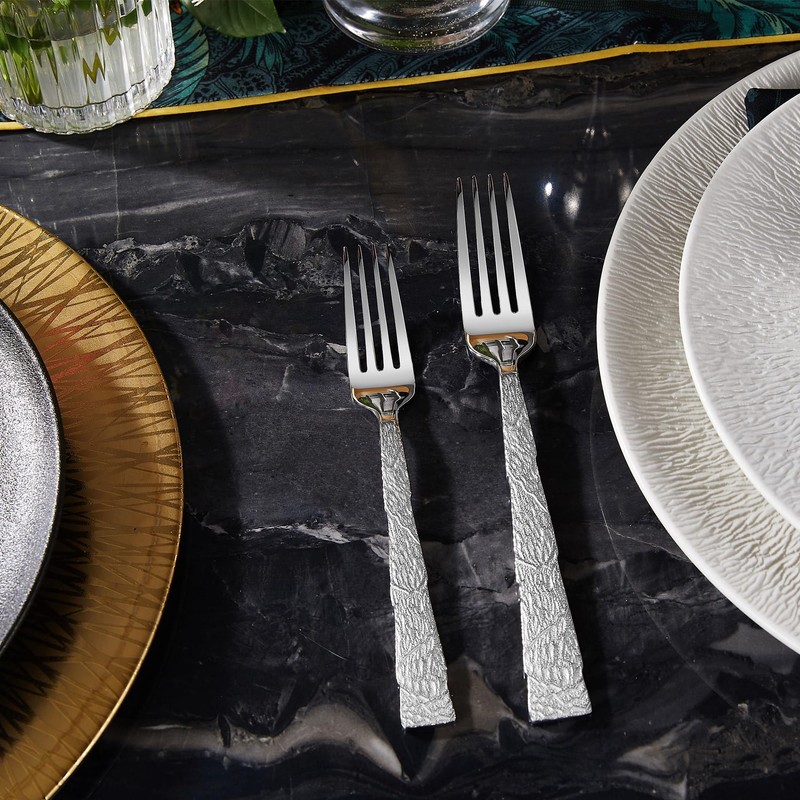 KEAWELL Premium Lava Silverware Set – 18/10 Stainless Steel Flatware,