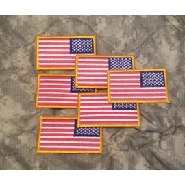 Unbranded Reverse American Flag Patch USA Military Embroidered Iron On " In to Battle "