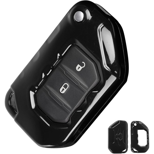 Key Fob Cover Case Protector Fit for Jeep Wrangler JL