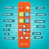 EZclicker Big Button Universal TV Remote (Orange) Simple Easy to