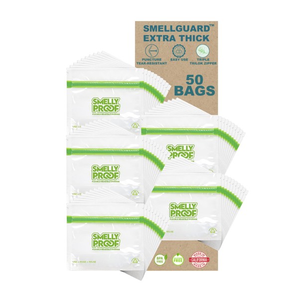 50pk Smelly Proof Stand-Up Reusable Food Storage Bags - US