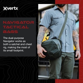 Vertx Navigator Tactical Sling Bag Crossbody 10L for Travel, Work, Concealed Carry, Tactical Gear, OD Green
