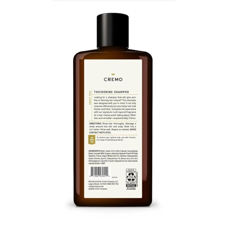 Cremo Thickening Shampoo, Juniper & Eucalyptus, 16 fl oz (473