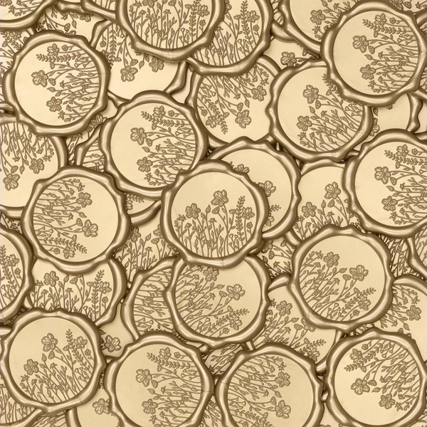 UNIQOOO Wildflower Wax Seal Stickers - Floral Wedding Invitation Envelope
