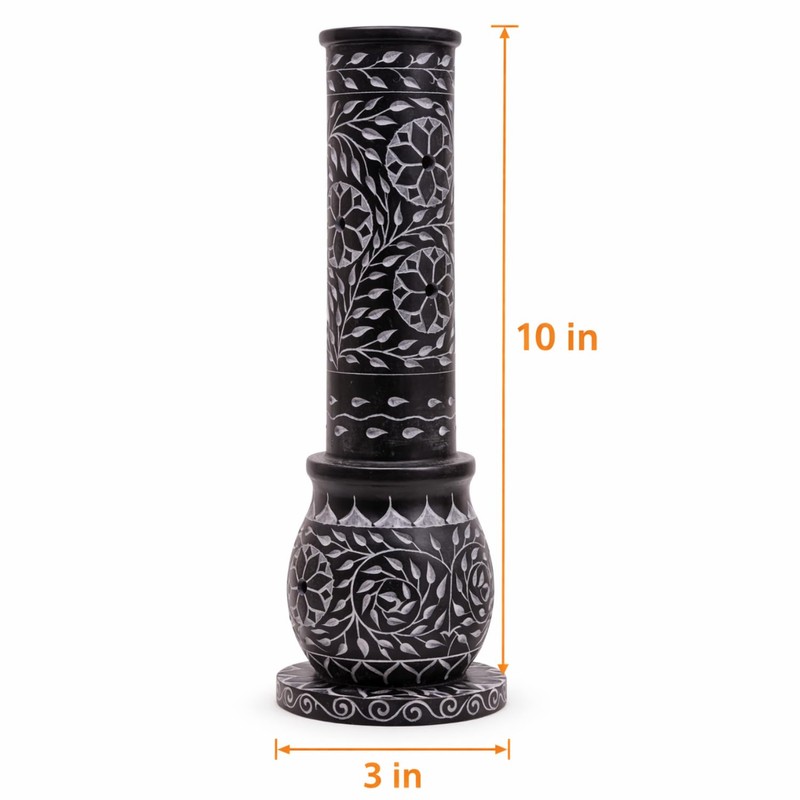KC KULLICRAFT Hand Carved Marble Soapstone Incense Stick Holder –