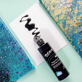 MONT MARTE SuperCell Pouring Paint Premium 8.1 US fl.oz (240ml) – Lamp Black Paint Bottle, Creates Instants Cells In Fluid Art, Ideal for Art, Craft, Pour Art