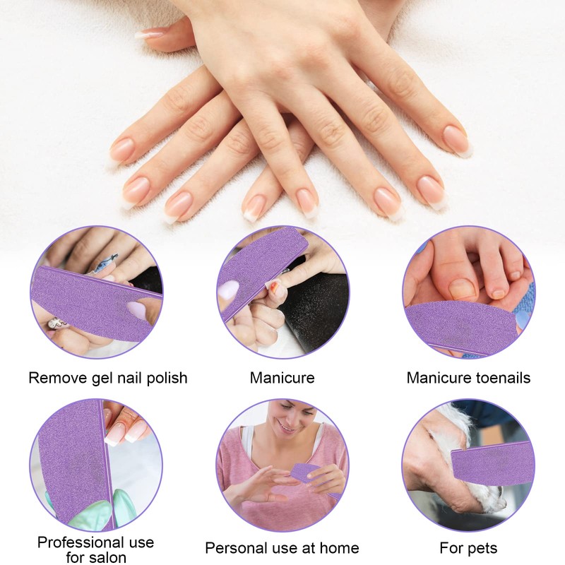 Pack of 20 Buffer for Nails, Nail Files for Gel