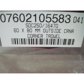 Unbranded Lot of 2 Outside Corner Drywall Trowels 60mm x 80mm, Steel , 2-5/8" x 3-1/8"