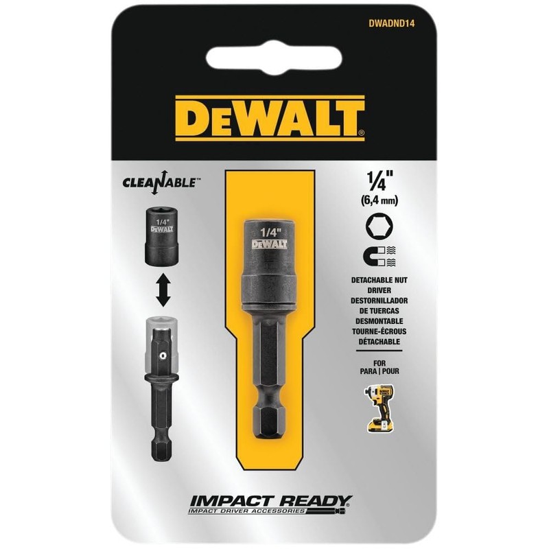 DEWALT Nut Driver, Detachable, 1/4-Inch (DWADND14)