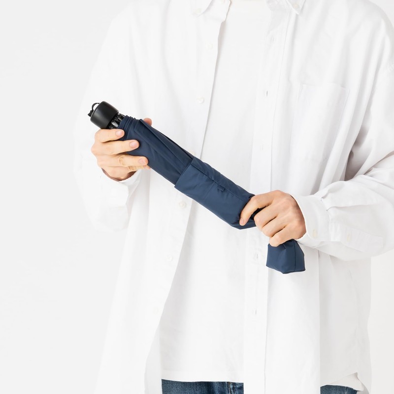 LIEBEN-0221 Men's Folding Umbrella, 25.6 inches (65 cm) x 8