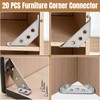 20 PCS Universal Stainless Steel Furniture Corner Connectors - 140