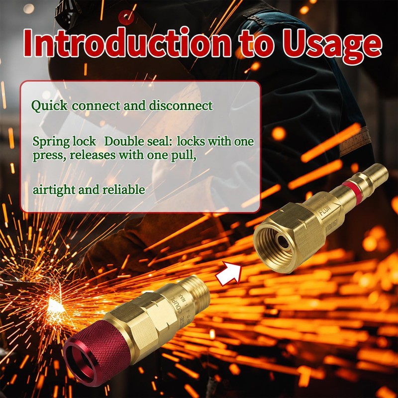 QDB10 Torch To Hose Quick Connect Fittings for Welding Torch,