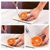 One Piece Stainless Steel Citrus Peeler, Rust Proof Curved Serrated