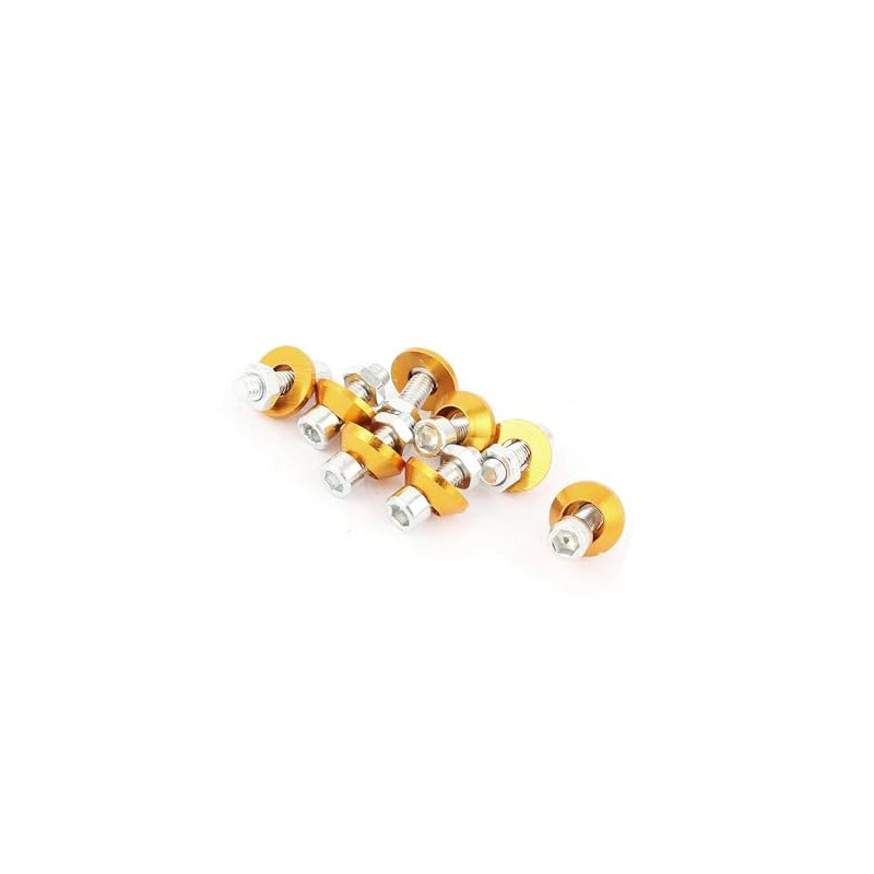 PARSLUCK Car Aluminum License Plate Frame Bolt Screws 6mm x
