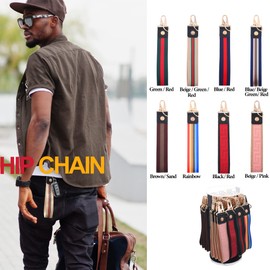 metaltree98 Canvas key chain，keychain，keychain wristlet. for Everyday Carry Cool Wrist Lanyard Strap for Men & Women (Black/Red)