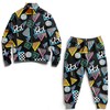 ifamawlea Retro 80s 90s Memphis 2 Piece Tracksuit Gilrs And