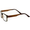 Aloha Eyewear Techno Square Classic Style Reading Glasses with Metal